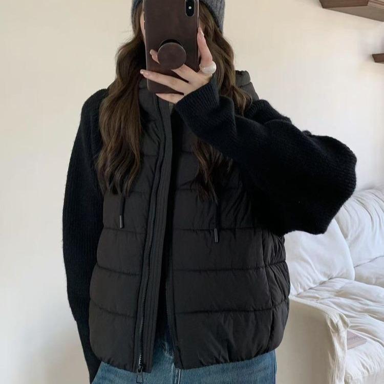 Lightweight Knit Sweater Sleeve Women Short Winter Cotton Coat Jacket