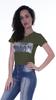 Moomaya Womens Short Sleeves V Neck Tshirt Top w  Sequin Patch ShortTee Summer