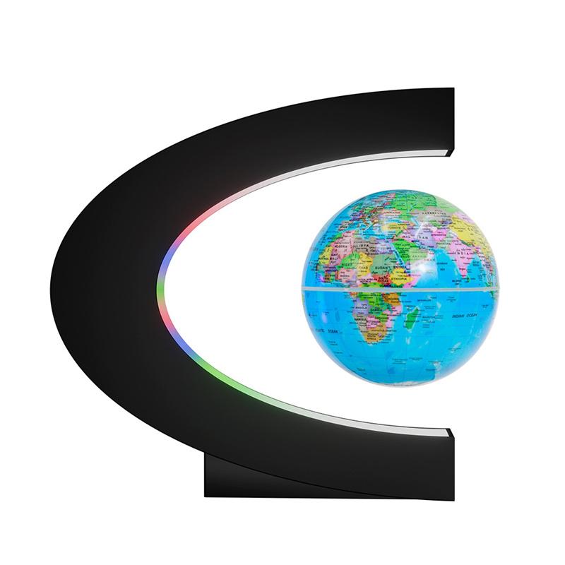 

Magnetic Levitation Globe 3 inch 8.5cm Floating Electronic Antigravity Home Decor Birthday Christmas Gifts for Children Parents EU Plug светло-синий