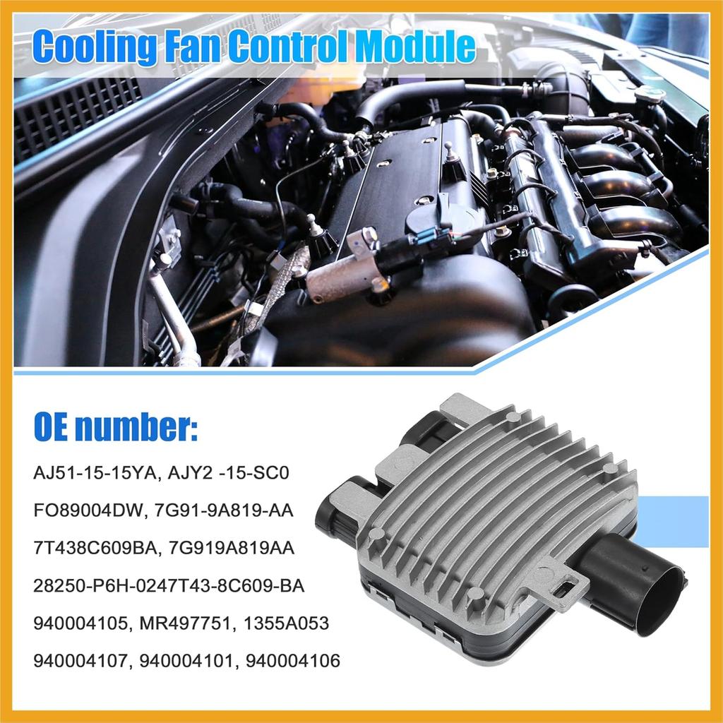 Radiator Cooling Fan Control Module Engine Cooling Fan Control Module Unit 7T43-8C609-BA for Volvo S60 S80 XC60 V70 XC60 2010-2013 Replacement
