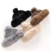 Cashmere Thickened Octagonal Hairball Terry Hat Cold-proof and Warm Knitted Ear Protection Cashmere Hat