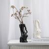 Creative Ceramic Vase Black and White Unique Shape Flower Arrangement Container Room and Dining Table Ceramic Vase Home Decor
