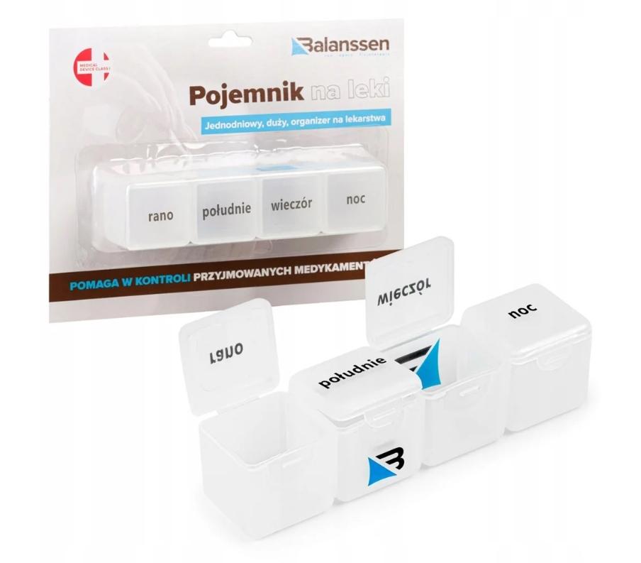 Balanssen Daily Medicine Organizer with Four Timeslots, 1 Piece