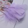 50Pcs Big Head Boy Flat Turkey Feather Color Diy Feather Jewelry Handicraft Accessories Clothing Accessories