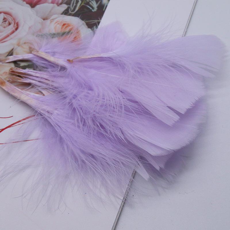 50Pcs Big Head Boy Flat Turkey Feather Color Diy Feather Jewelry Handicraft Accessories Clothing Accessories