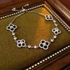 High-End Zircon Floral Heart Bracelet - Luxurious Sparkle for Women