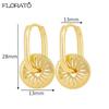 Vintage Gold Color Metal Drop Earrings 925 Sterling Silver Needle Geometric Pendants Hoop Earrings for Women 2026 New Jewelry