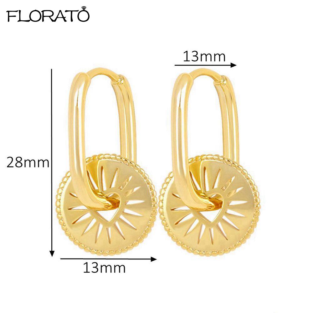 

Vintage Gold Color Metal Drop Earrings 925 Sterling Silver Needle Geometric Pendants Hoop Earrings for Women 2026 New Jewelry