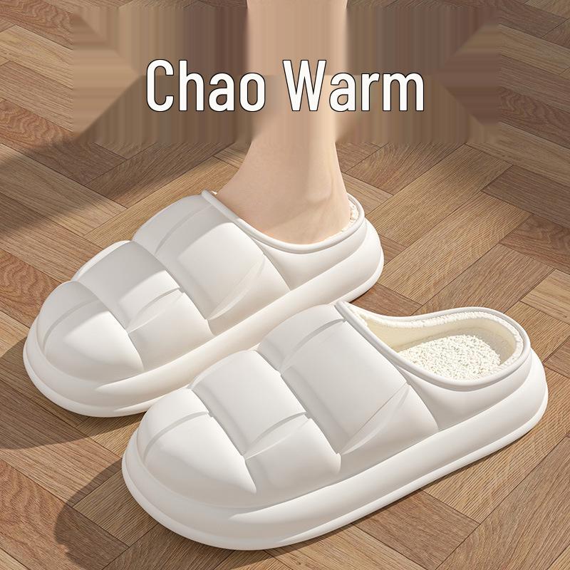Winter Thick Sole Cotton Slippers, Indoor/Outdoor Unisex Warm Home Shoes