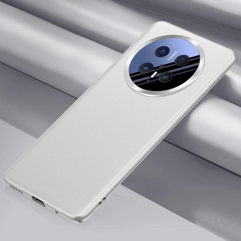 Suitable for Huawei Mate70pro+ Plain Leather Mobile Phone Case Full-inclusive Lens Mate70PRO Anti-fall Ultra-thin Protective Case