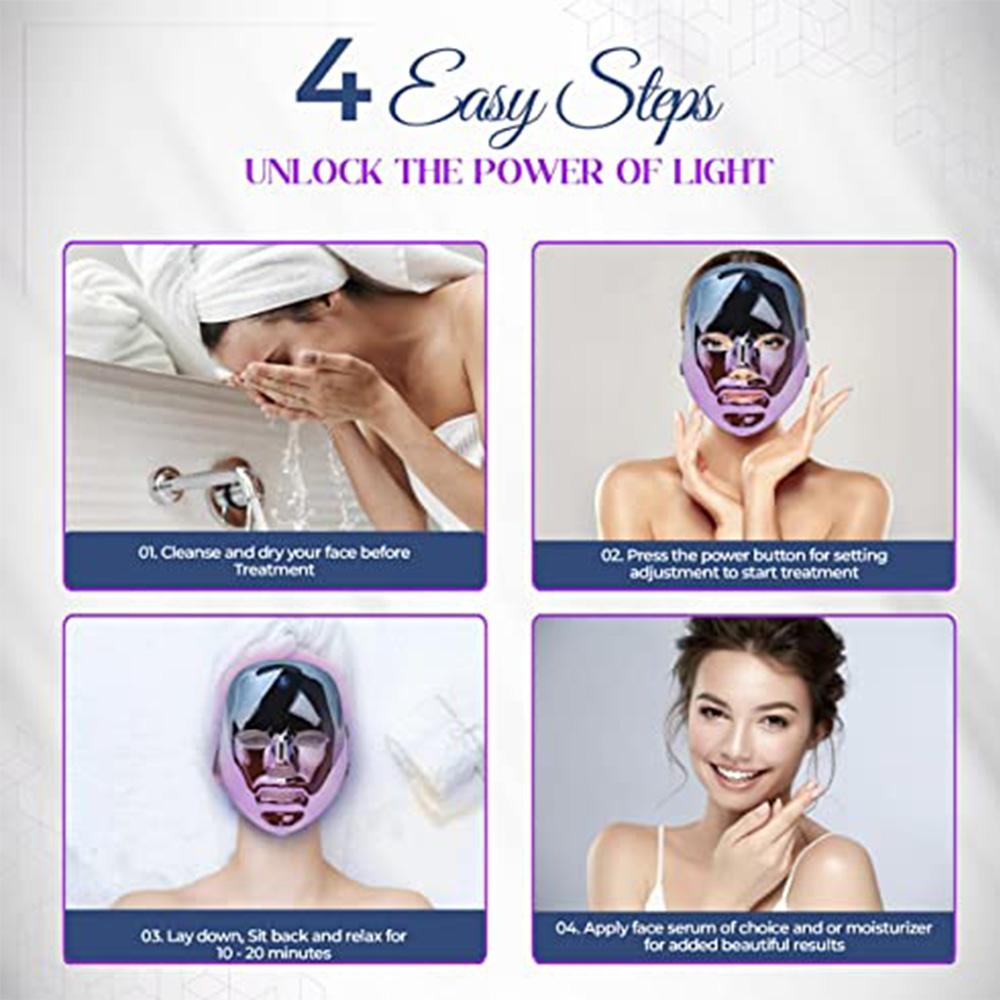 7-Color LED Photon Face Mask USB Rechargeable for Skin Rejuvenation and Radiance
