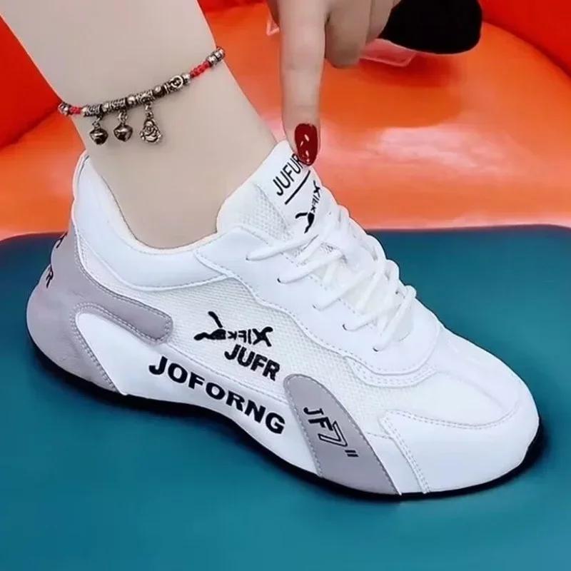 Fashion Sneakers Women 2025 Summer Fashion Breathable Mesh Lace Up Causal Sports Shoes for Women Platform Ladies Walking Designer Shoes