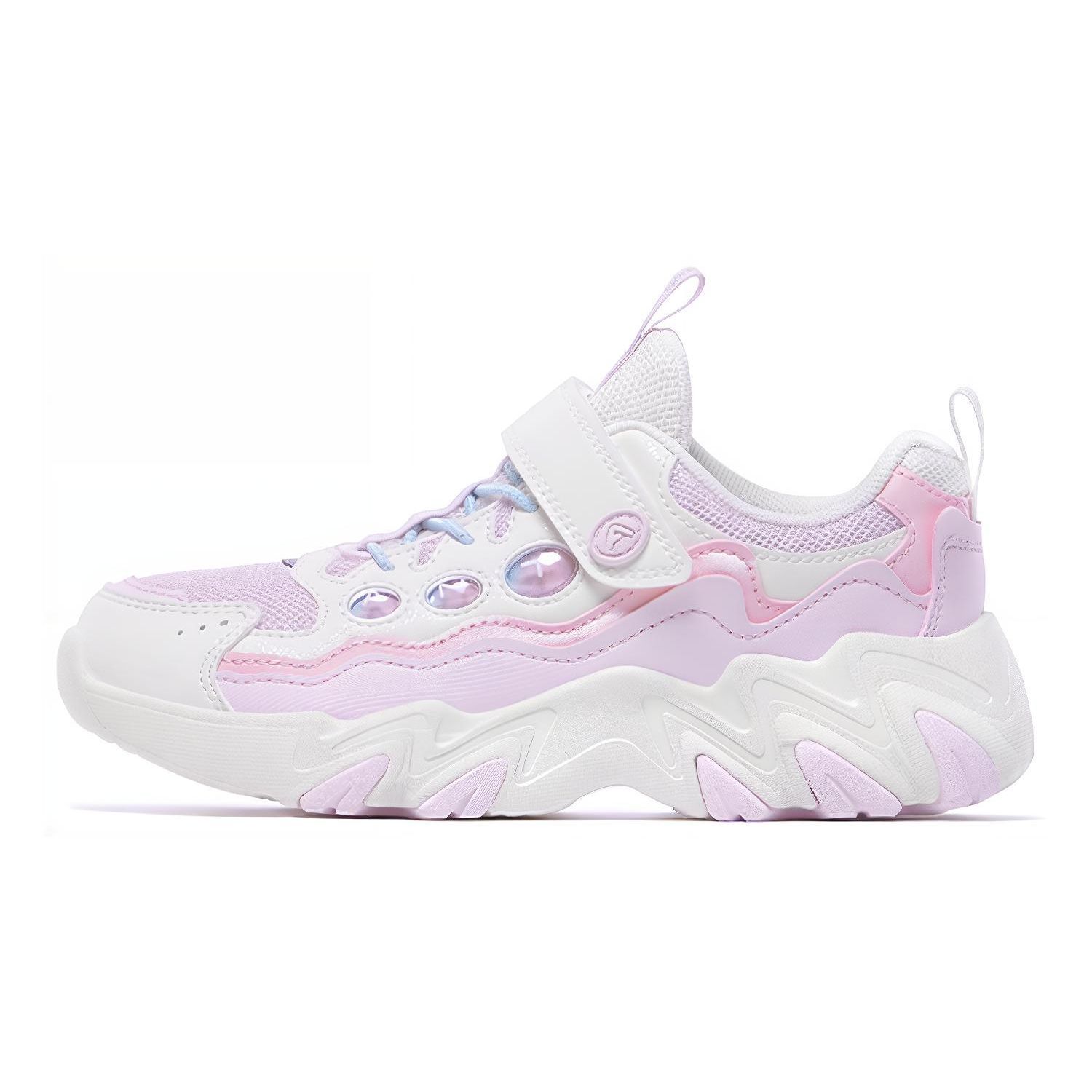 

Anta Kids Breathable Mesh Velcro Sports Low-Top Running Shoes Kids sneaker Pink 322138813-2 36