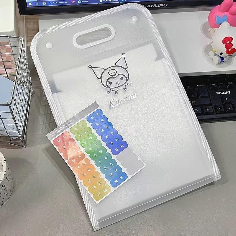 Sanrio A4 Vertical Accordion File Organizer - Large Capacity Document Storage
