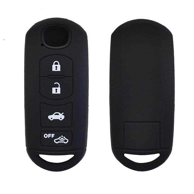 

Чехол для автомобильного ключа с 4 кнопками для MAZDA 2 3 5 6 CX-5 CX-7 CX-9 Miata MX-5 Axela чёрный