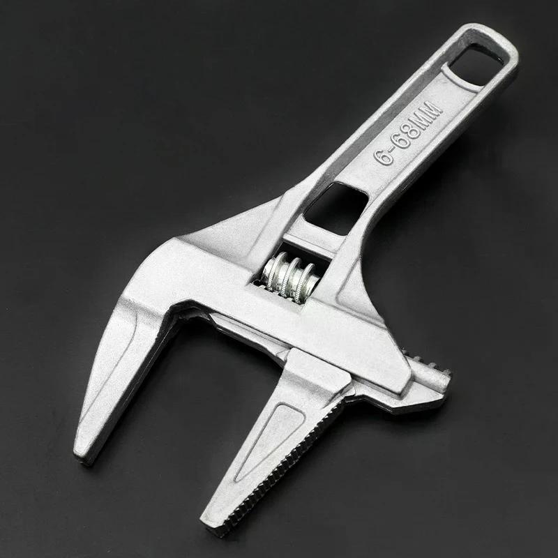 Adjustable Wrench 1PC Mini Strong Clamping Large Open End Multifunctional Spanner Bathroom Repair Tool