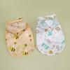 Dog Raincoat Cartoon Print Hooded Dog Rain Jacket with Leash Ring for Small Dogs Waterproof Pet Poncho with 2 Legs