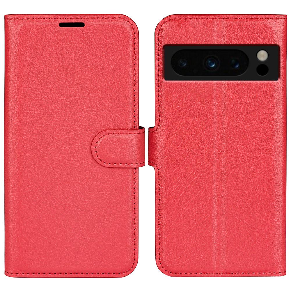 Litchi Texture Shell for Google Pixel 8 Pro Wallet Phone Cover PU Leather Stand Mobile Phone Case