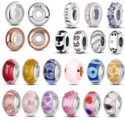 Silicone Spacer Stopper Clip Charms Chamilia Beads 925 Sterling Silver Fit Original Fasion Necklace Bracelet DIY Gift Women