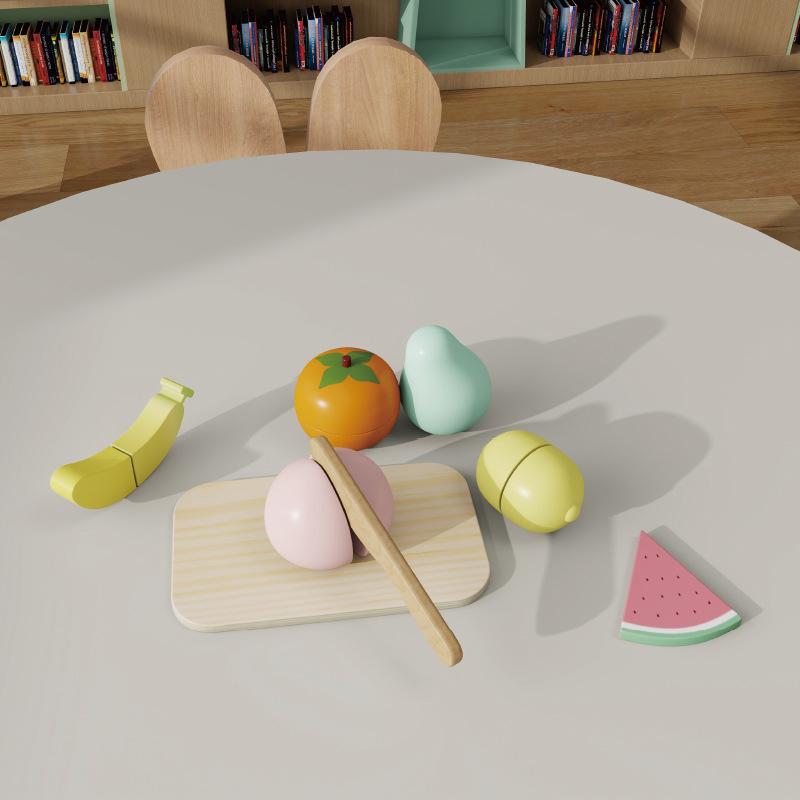 Children's Play-house Simulation Wooden Fruit Cutting Board Plane Kitchen Toy