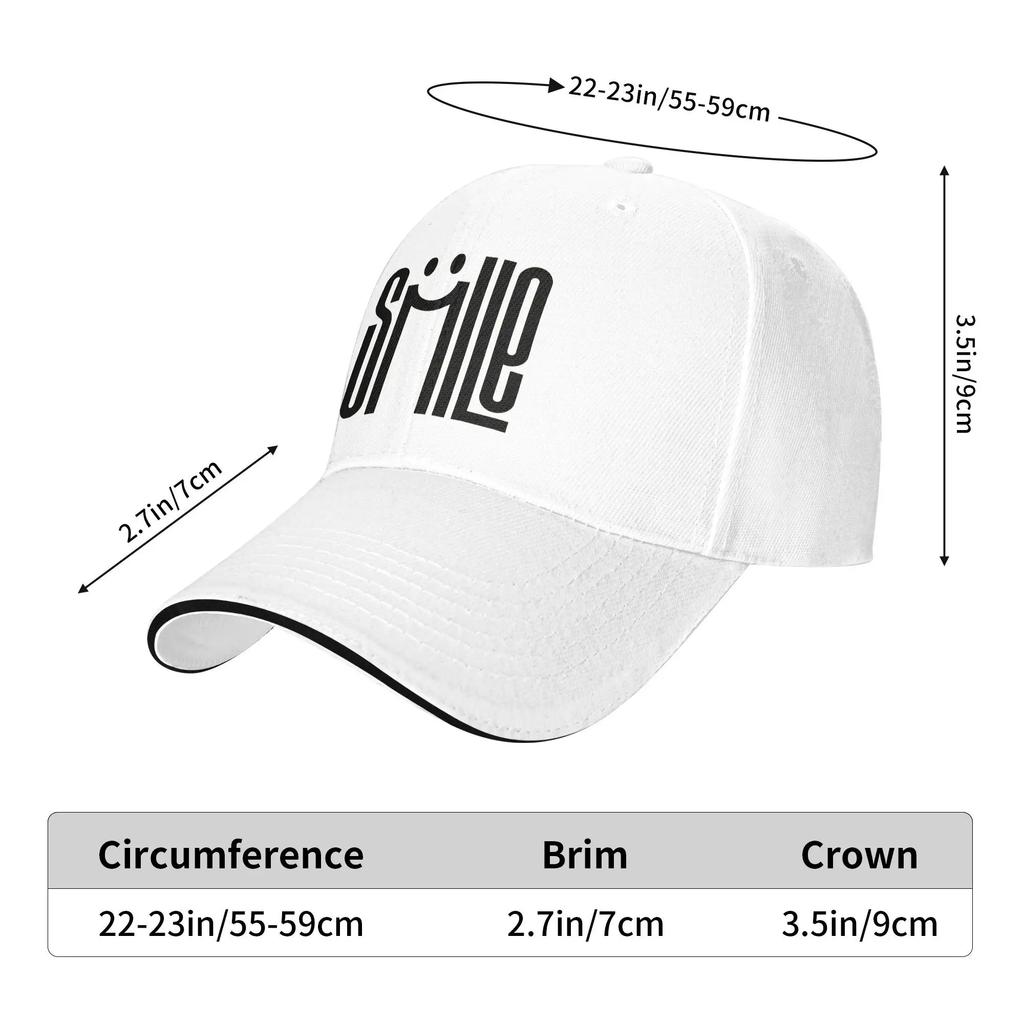 Smile Art Letter Printed Baseball Cap Be Smiling Outdoor Sport Hot Sale Trucker Hat Unisex Adult Fitted Retro Design Baseball Caps
