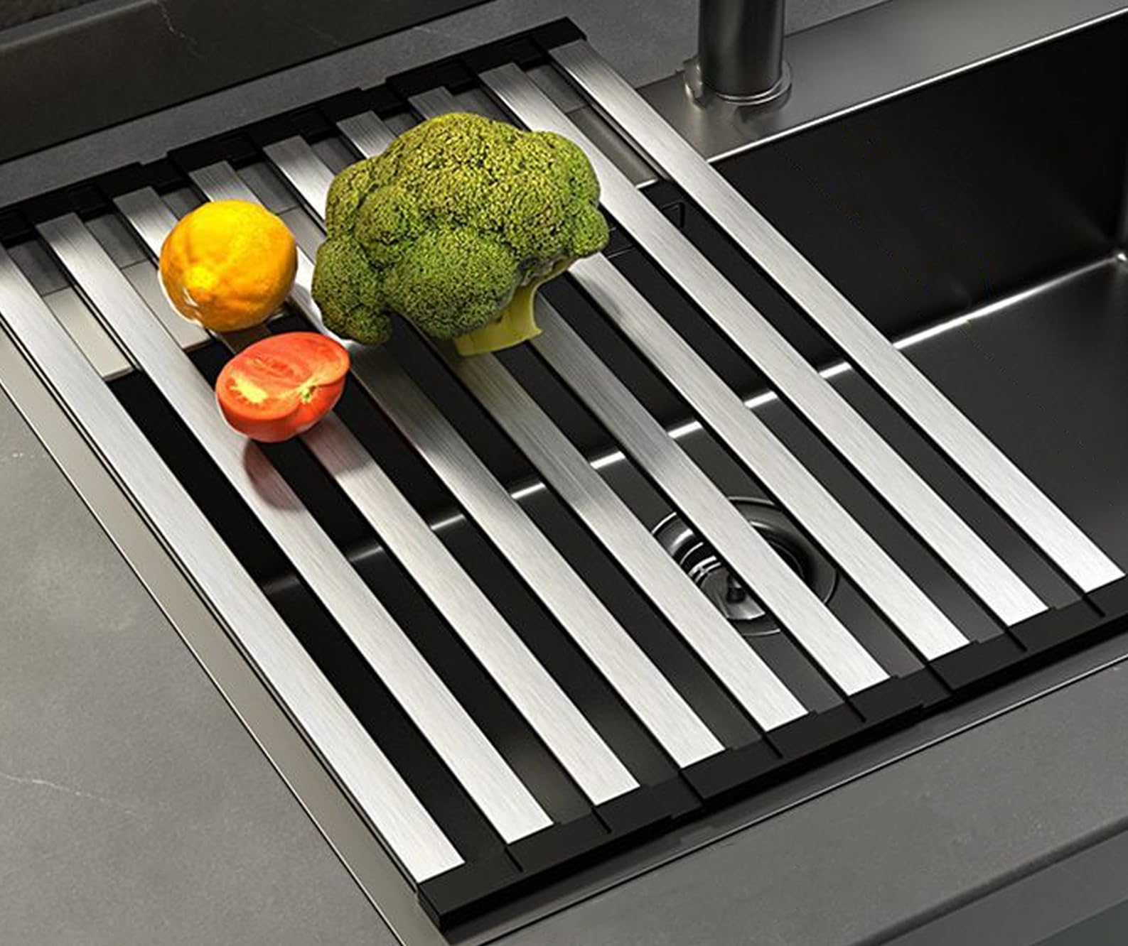 

Сушилка для посуды над сушилкой из нержавеющей стали для мытья посуды кухонная доска Складной коврик для сушки посуды из нержавеющей стали использует инновационный квадратный