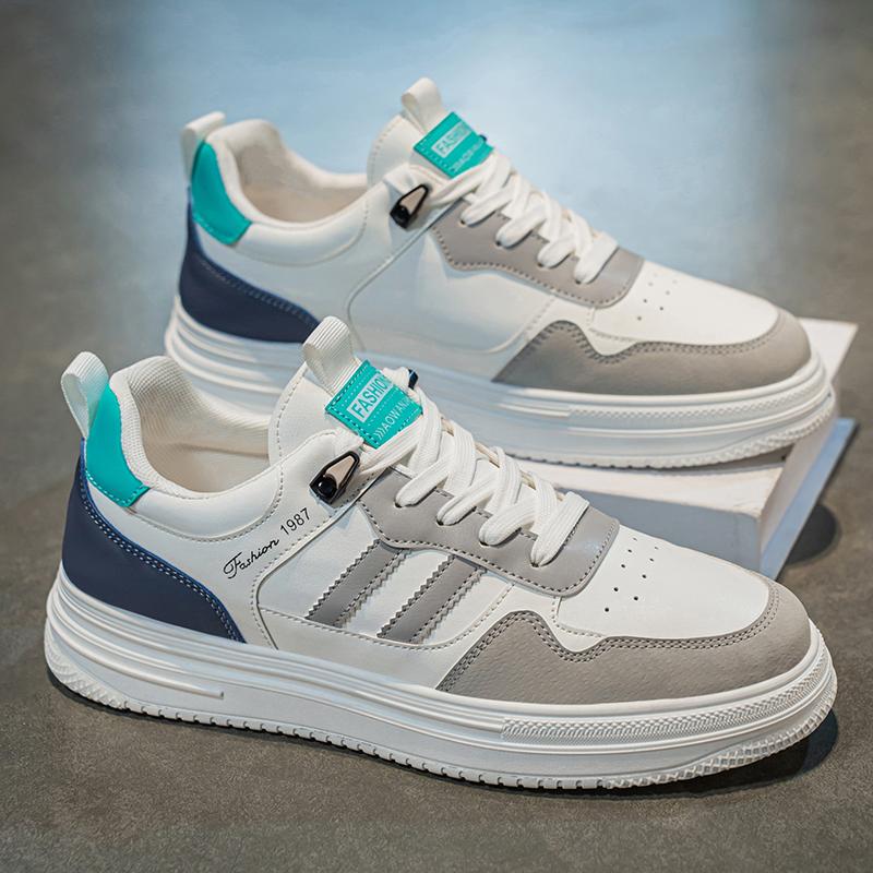 

New Casual White Shoes Board Mens Sneakers Casual Breathable Outdoor Tennis Sports Designer Platform PU Leather Vulcaniz 39