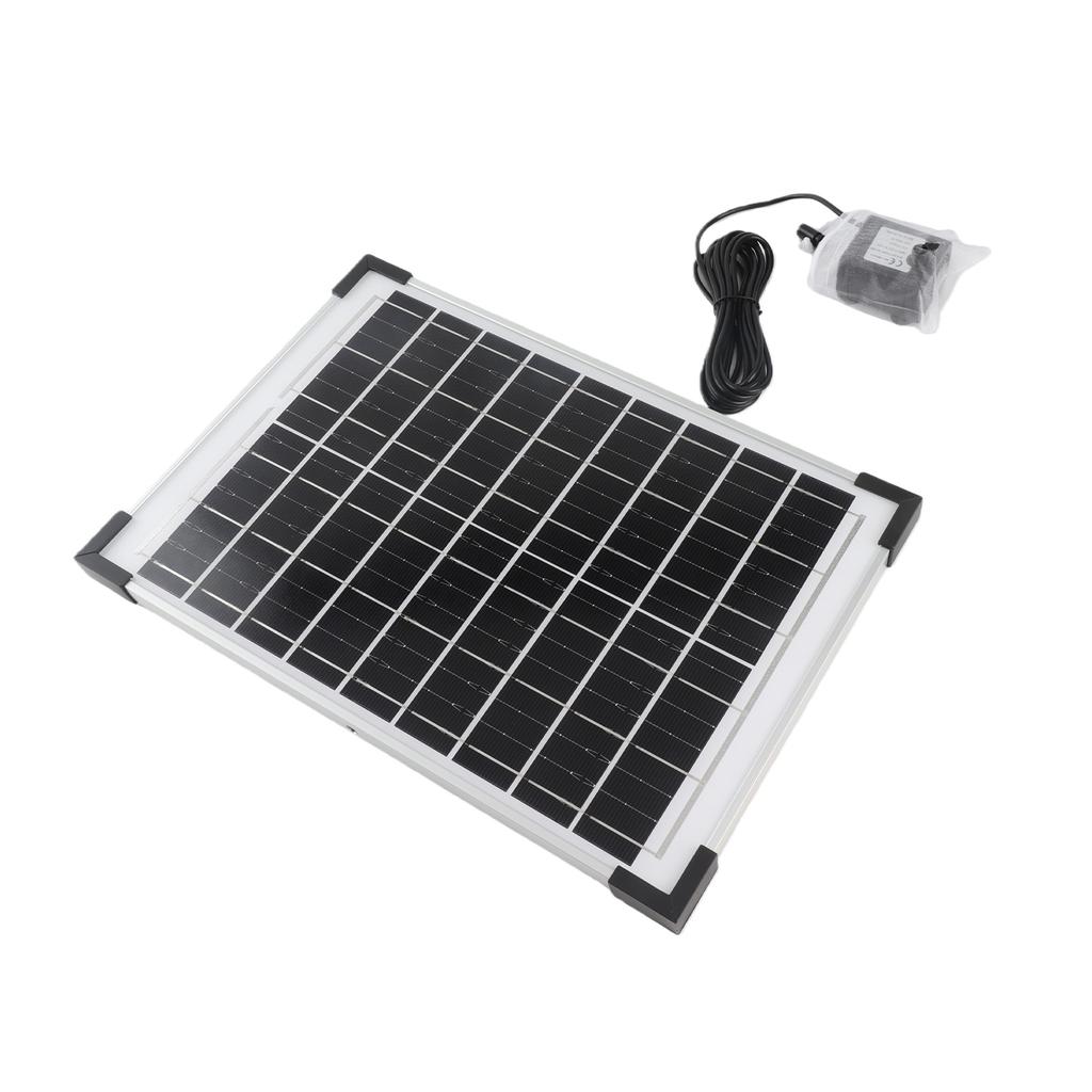 10W Solar Fountain Pump with Large Solar Panel 3 Nozzles Max. Water Height 100cm for Bird Bath Fish Tank Small Pond