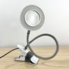 5X Magnification LED Magnifying Glass Lamp Adjustable Levels Flexible Clip on Desk Lamp Eye Protection 3-color Light