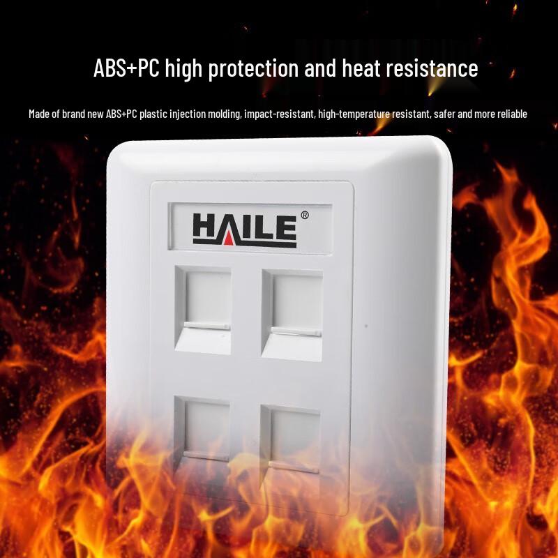 HAILE Type 86 White Four-Port Network Panel HT-8604 for Telephone Modules.