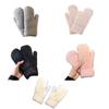 Faux Furs Mittens Women Winter Warm Gloves Faux Furs Gloves Stretchy Cuff Comfortable Wear for Skating Skiing Hunting
