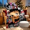 Betty Boop Print Blanket - Soft & Comfortable, for Bedroom, Travel, Sofa, Home Decoration - Birthday Christmas Gift for Friend