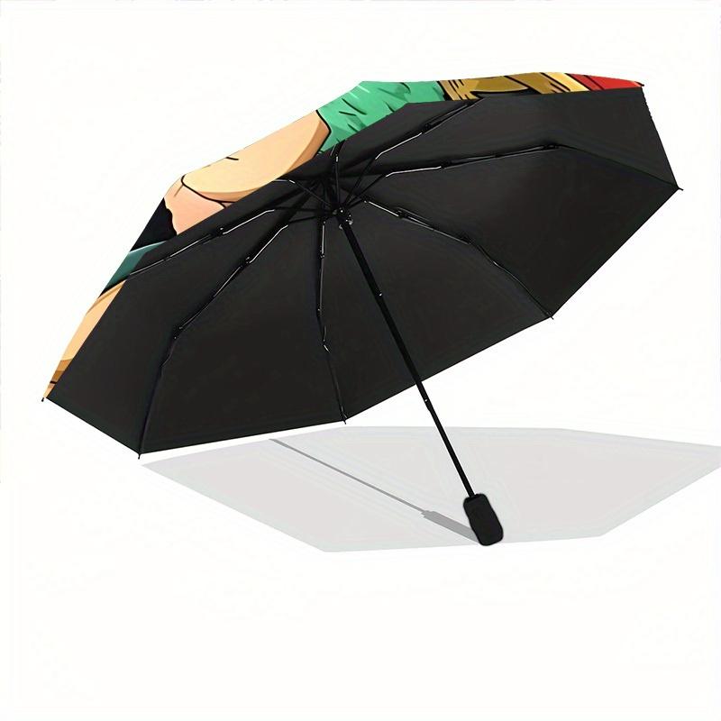 One Piece Crew Automatischer Faltregenschirm, Selbstöffnend/Schließend, Robuster Winddichter Reise-Regenschirm für Outdoor-Abenteuer a0826030