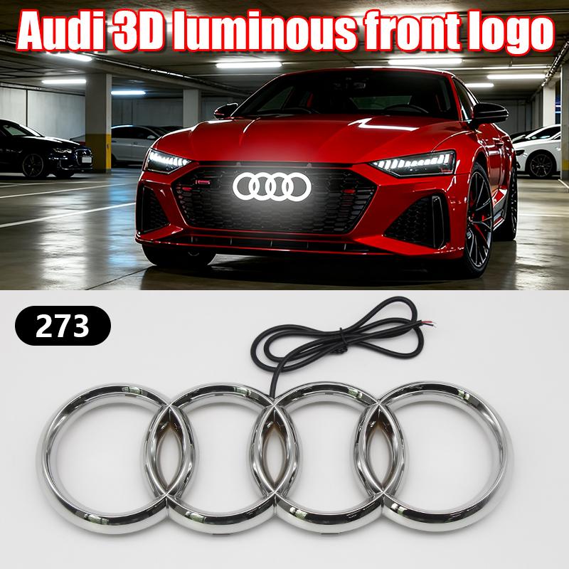 LED-Logo-Leuchte 249 273 285mm Kühlergrill Vorne Statisch Weißes Licht Wasserdicht Für Audi A3 A4 A5 A6 A7 A8 S3 S4 S5 S6 S7 TT Auto Stil