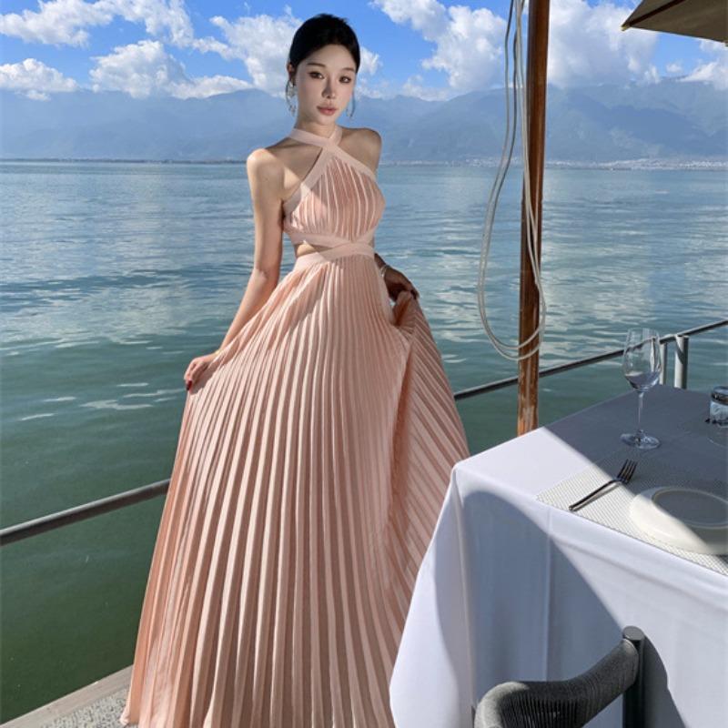 Geburtstag Leichtes Kleid Damen Strandurlaub Strandkleid Hochwertiges Kleid Kann für Partys getragen werden