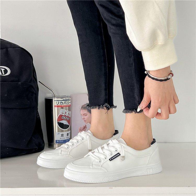 

Fashion 2024 Women Sneakers Vulcanize Shoes Spring Autumn Breathable Flats Solid Color Mesh Shoes Young Woman Casual White Shoes 40 белый