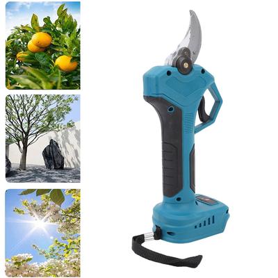Blue Electric Pruning Shears 30mm Heavy Duty Digital Display Rechargeable Cordless Tree Branch Pruner for Gardening Task