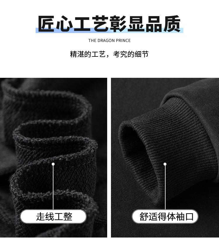 [Four fold buckle] Pinch fold design hooded sweatshirt for men in spring and autumn