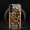 Leopard Pattern Black Glass Phone Case Suitable for Samsung Galaxy S26 S25 S24 S23 S22 S21 S20FE/Ultra/Plus Anti Drop Back Cover