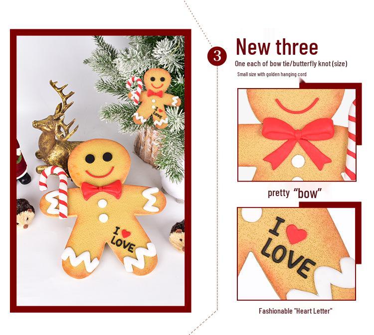 Gingerbread Man Christmas Ornaments & Photography Props for Tree & Window Decor, Children's Gifts