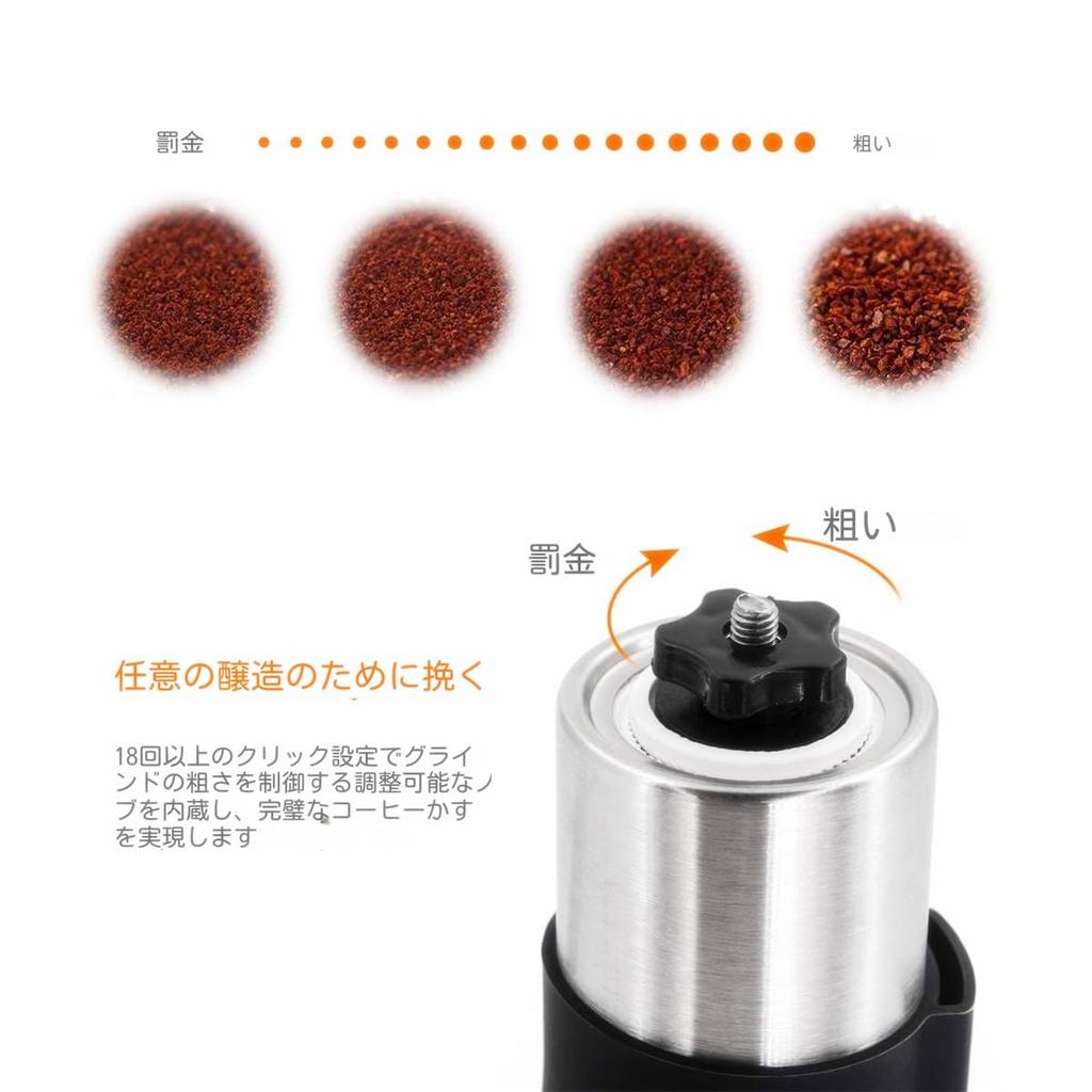Creative Stainless Steel Hand-Crank Coffee Grinder, 30g Capacity, with Silicone Sleeve, Fully Disassembled, Portable Mill Box Package for Home,