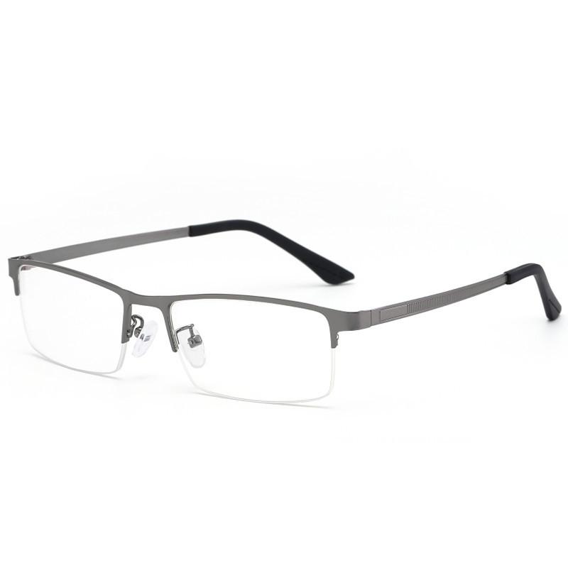 Brand Design Half Frame Eyebrow Glasses Anti Blue Light Photochromic Myopia Prescription Glasses 0 to 600 for Men Women