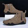 Designer Boots for Men Fashion Outdoor Casual Boot High Quality Handmade Leather Boots Side Zipper Ankle Boots Men High Top Boot