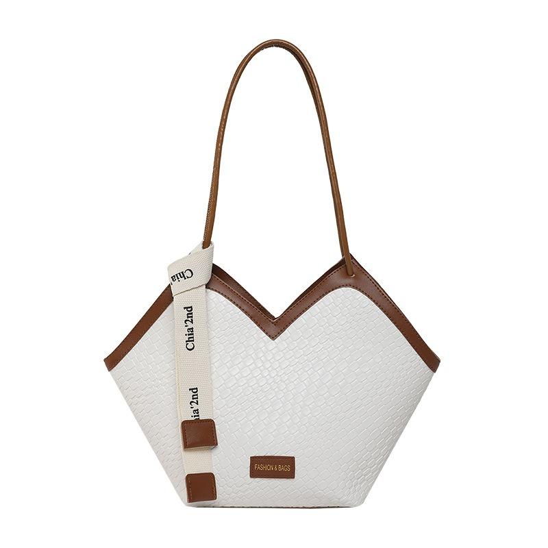 Large capacity retro tote bag classic summer new high-end textured shoulder bag versatile commuter armpit bag