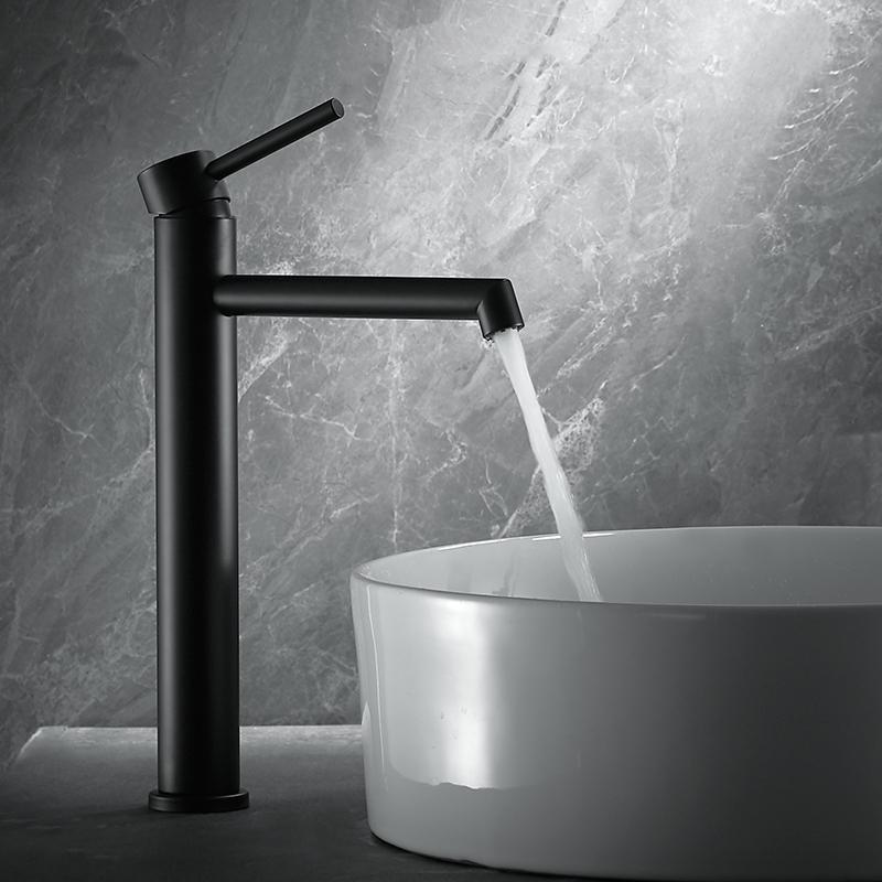 Basin Faucets Brush Gold Bathroom Faucet Single handle Basin Mixer Tap Bath Black Gray Chrome Faucet 304 SUS Sink Water Crane