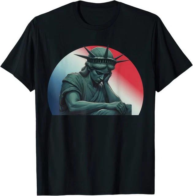 Statue of Liberty Head In Hands Shameful America Protest TShirt