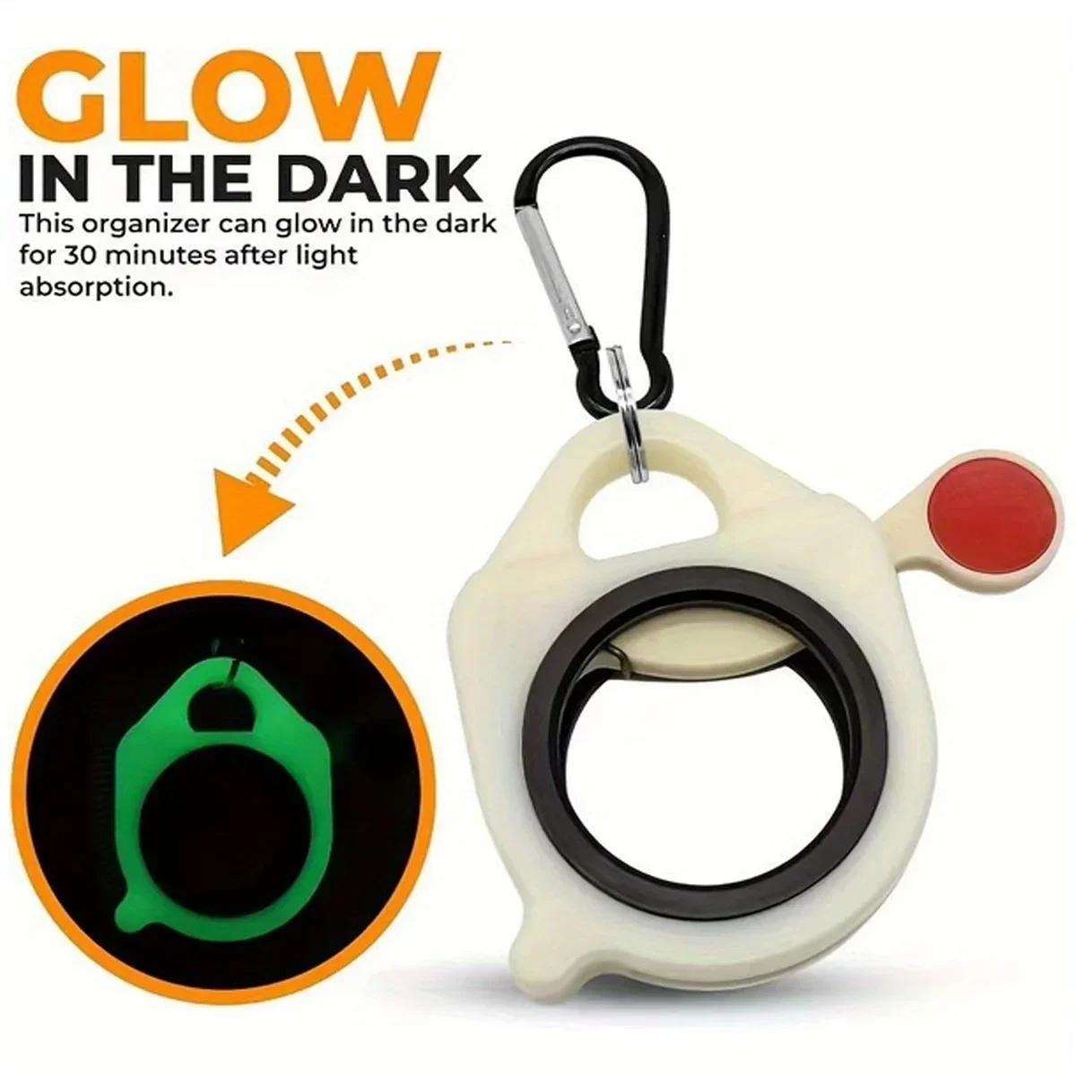 

Portable Cable Tie Organizer - Fluorescent Hardware Storage Device белый