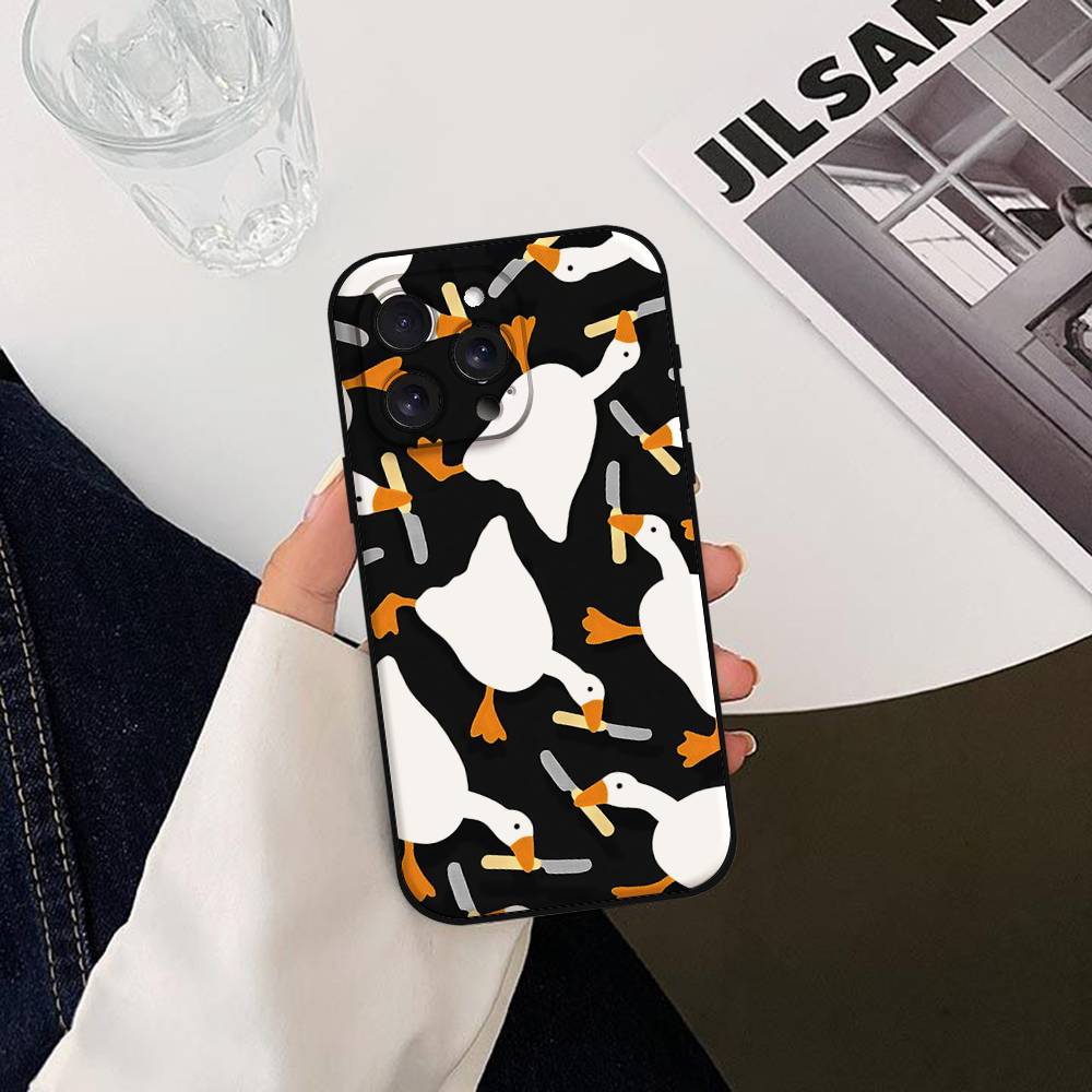 Funny Duck Phone Case Soft TPU Skin-Friendly For IPhone 17/16/15/14/13/12/11 Series: PRO, MAX, PLUS ,Mini