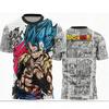 2026 Summer Dragon Ball Retro Fitness T-shirt Men's Oversized 3D Printed Short-sleeved Family Unisex Children's Sports Shirt