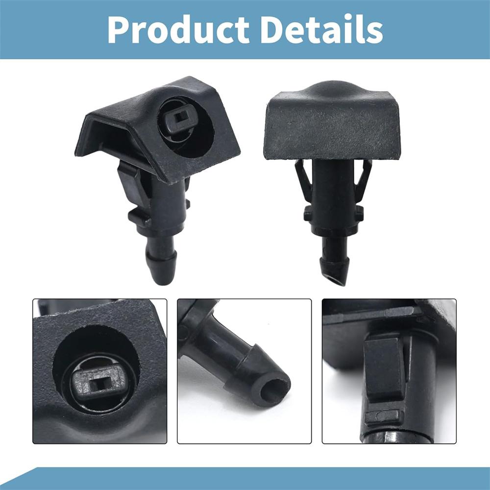 2Pcs Front Windshield Washer Nozzle 28931-ZW80A Fit For Nissan Versa 2009-2012